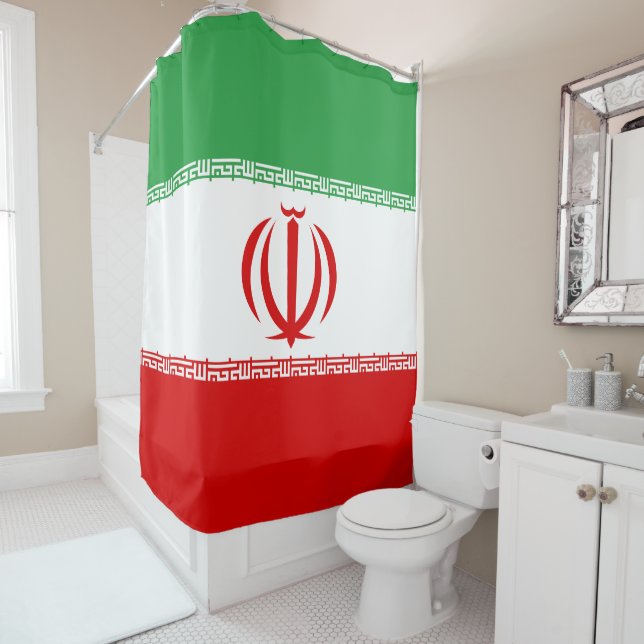 Rideaux De Douche Drapeau de l'Iran (En situation)