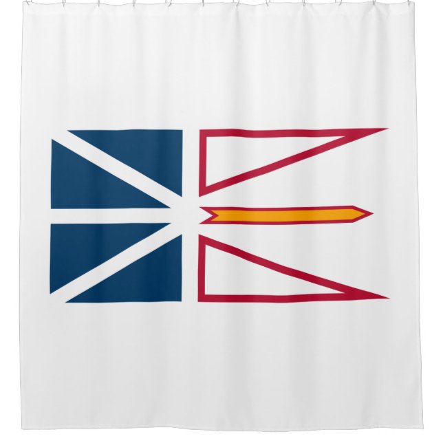 Rideaux De Douche Drapeau de Terre-Neuve-et-Labrador (Canada) (Devant)