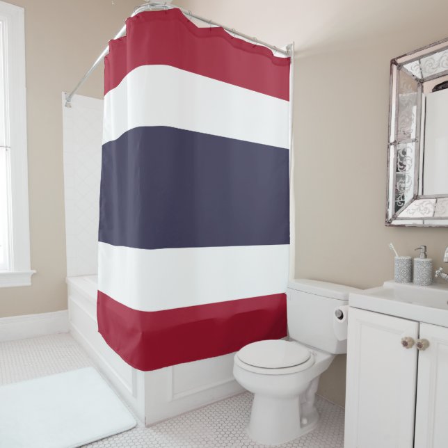 Rideaux De Douche Drapeau de Thaïlande (En situation)