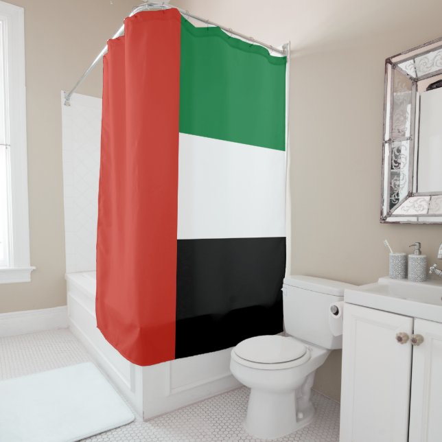 Rideaux De Douche Drapeau des Émirats arabes unis (En situation)