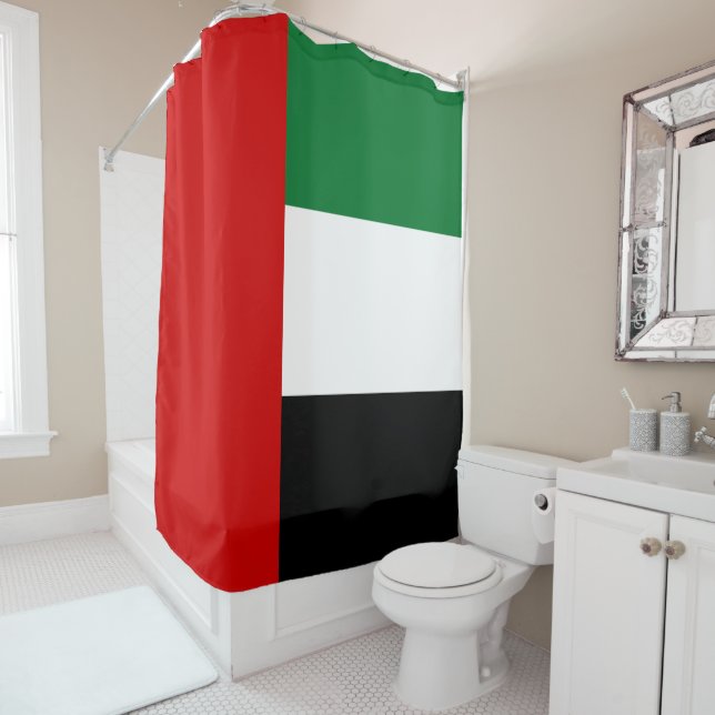 Rideaux De Douche Drapeau des Émirats arabes unis (En situation)