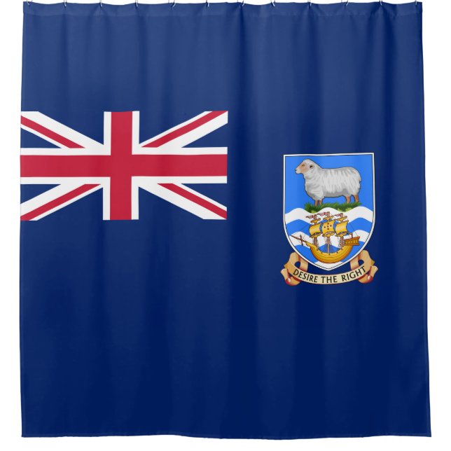 Rideaux De Douche Drapeau des îles Falkland (Territoire britannique) (Devant)
