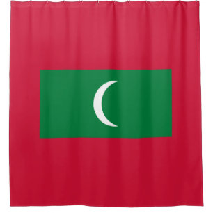 Rideaux De Douche Drapeau des Maldives (République des Maldives)