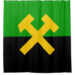 Rideaux De Douche Drapeau des mineurs et des travailleurs des mines