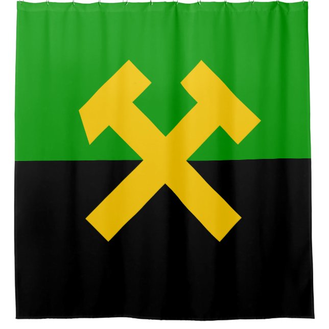 Rideaux De Douche Drapeau des mineurs et des travailleurs des mines (Devant)