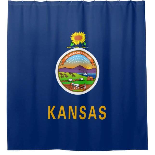 Rideaux De Douche Drapeau d'État du Kansas (Devant)