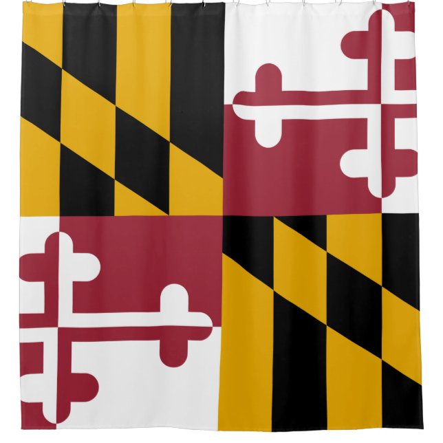 Rideaux De Douche Drapeau d'État du Maryland (Devant)
