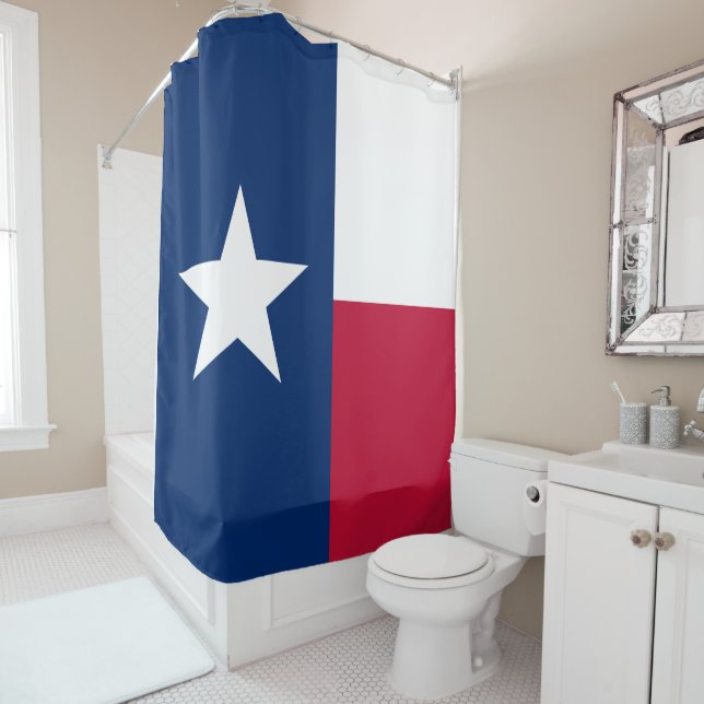 Rideaux De Douche Drapeau d'État texan (Texas) (En situation)