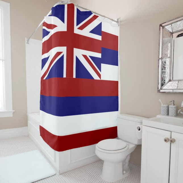 Rideaux De Douche Drapeau d'Hawaï (En situation)