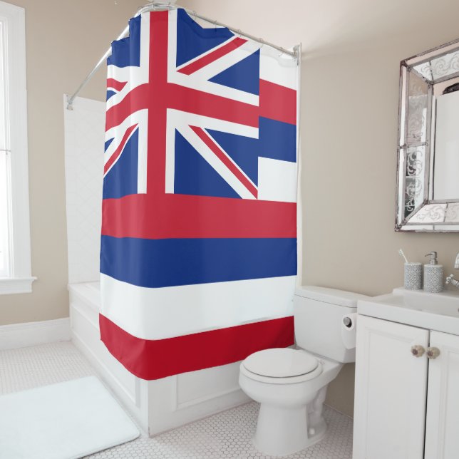 Rideaux De Douche Drapeau d'Hawaii (En situation)