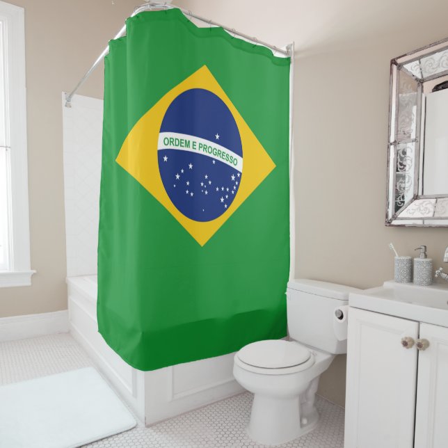 Rideaux De Douche Drapeau du Brésil Bandeira do Brasil (En situation)