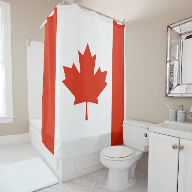 Rideaux De Douche Drapeau du Canada (En situation)