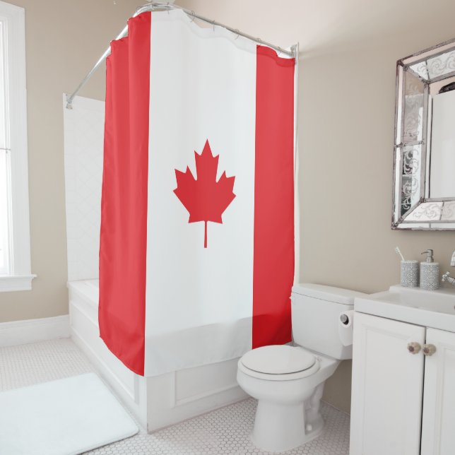 Rideaux De Douche Drapeau du Canada (En situation)