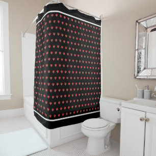 Rideaux De Douche Drapeau du cœur de T&T