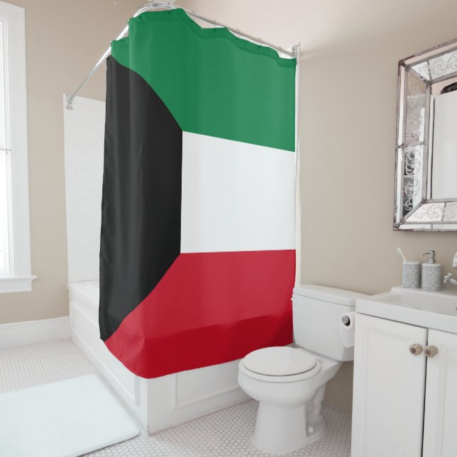 Rideaux De Douche Drapeau du Koweït (En situation)