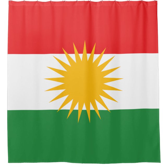 Rideaux De Douche Drapeau du Kurdistan (Devant)