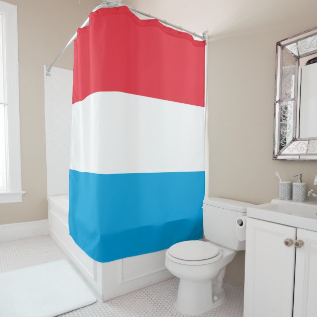 Rideaux De Douche Drapeau du Luxembourg (En situation)
