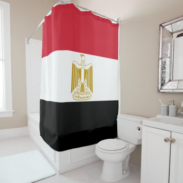 Rideaux De Douche Drapeau égyptien (En situation)
