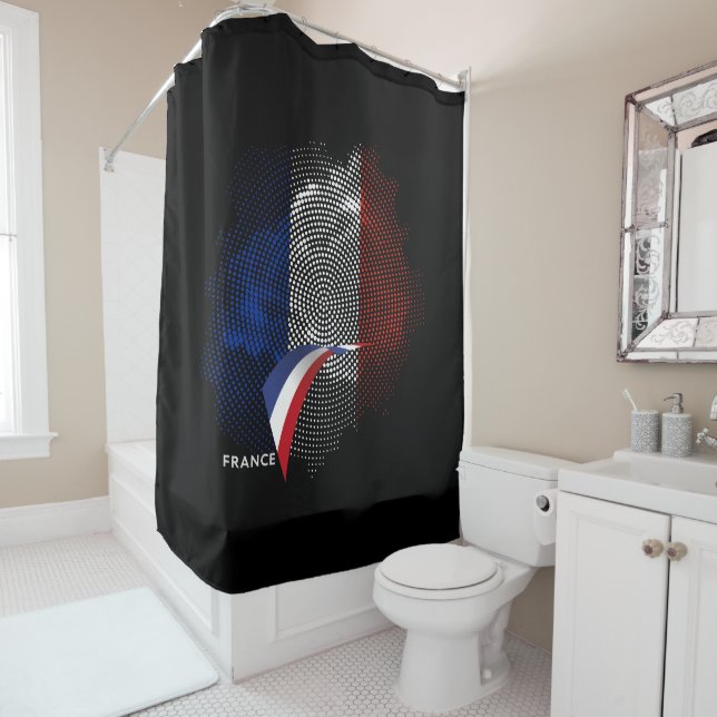 Rideaux De Douche Drapeau français (En situation)