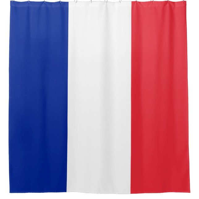 Rideaux De Douche Drapeau France Tricolore Bleu Blanc Rouge (Devant)