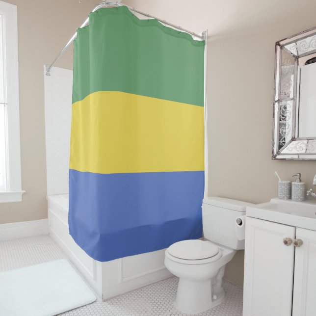 Rideaux De Douche Drapeau Gabon (En situation)
