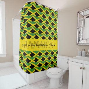 RIDEAUX DE DOUCHE DRAPEAU JAMAICA PERSONNALISÉ