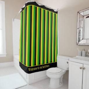 Rideaux De Douche Drapeau jamaïcain rayé