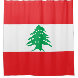 Rideaux De Douche Drapeau libanais (Drapeau libanais)