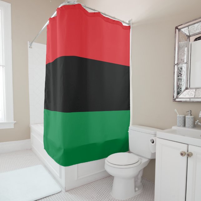 Rideaux De Douche Drapeau panafricain UNIA (En situation)