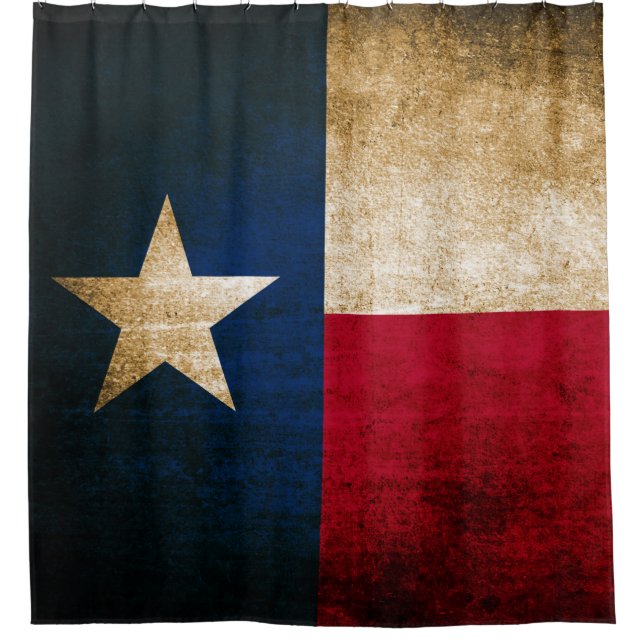 Rideaux De Douche Drapeau patriotique russe du Texas (Devant)