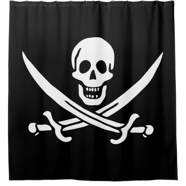 Rideaux De Douche Drapeau pirate (Devant)