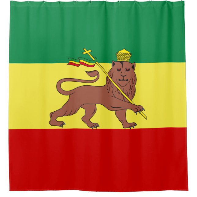 Rideaux De Douche Drapeau rastafarien (Rastafarianisme) (Rasta) (Devant)