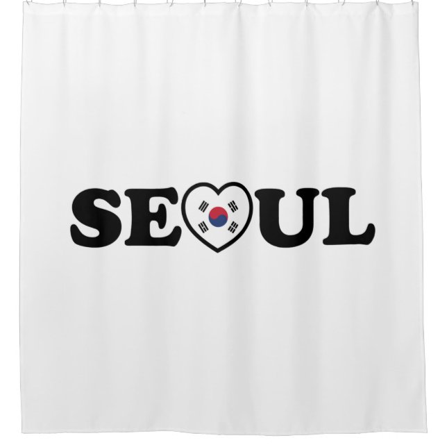 Rideaux De Douche Drapeau Seoul Love Heart Taegeukgi (Devant)