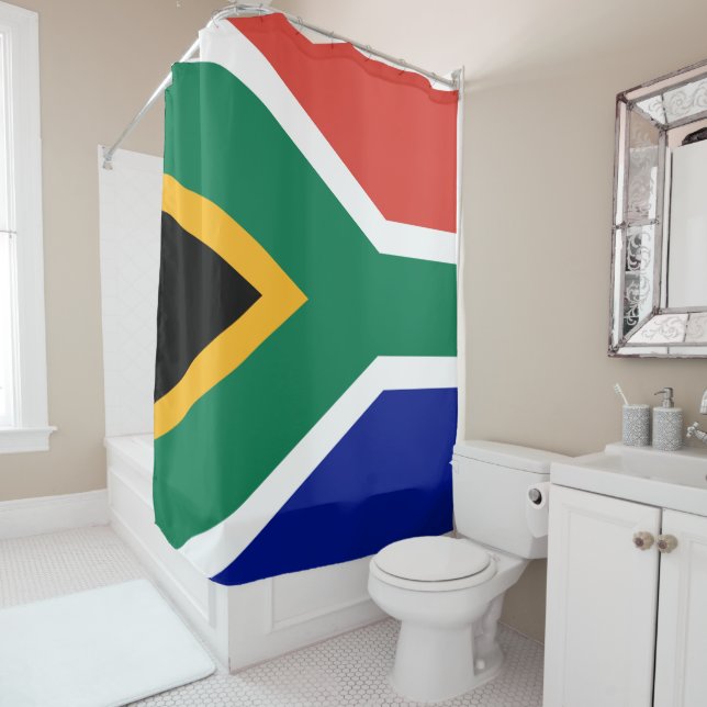 Rideaux De Douche Drapeau sud-africain (En situation)