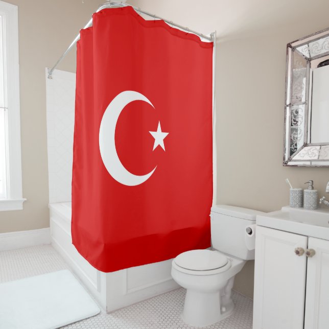 Rideaux De Douche Drapeau turc (En situation)