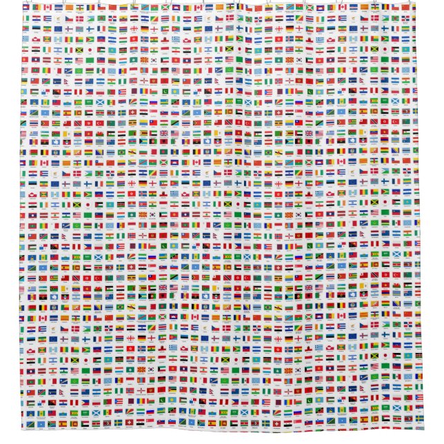 Rideaux De Douche drapeaux du monde (Devant)