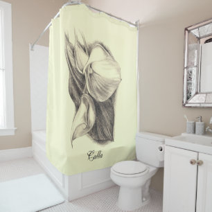 Rideaux De Douche Drawing de Calla Lilie