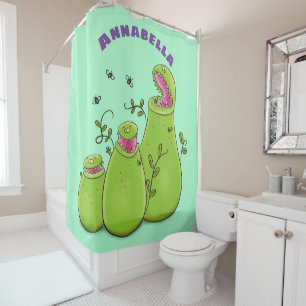 Rideaux De Douche Drôle carnivore carnivore carnivore plante dessin