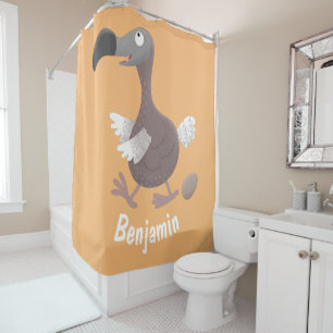 Rideaux De Douche Drôle dessin animé d'oiseau de dodo