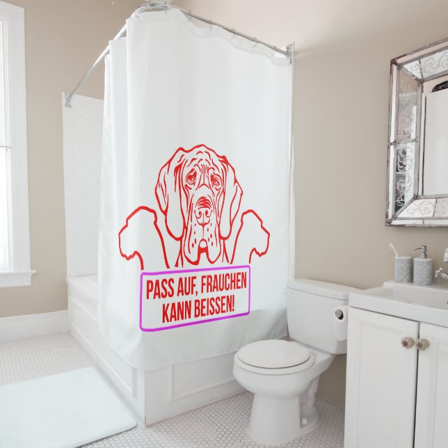 Rideaux De Douche Drôles de chiens Danois géants Statement (En situation)