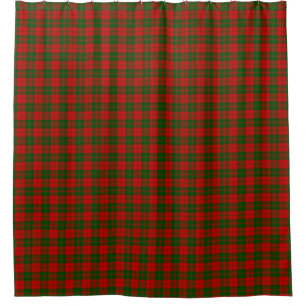 Rideaux De Douche Drummond tartan rouge vert plaid