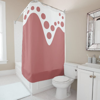 Rideaux De Douche Dusty Rose rose douce vague et bulles