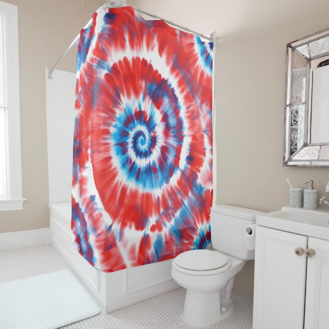 Rideaux De Douche Dye cravate (En situation)