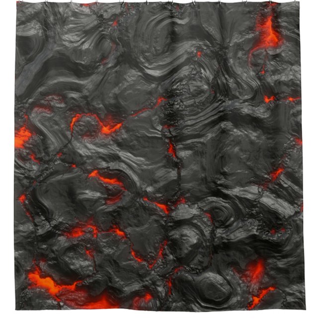 Rideaux De Douche Ébullition de la lave volcanique rocheuse (Devant)