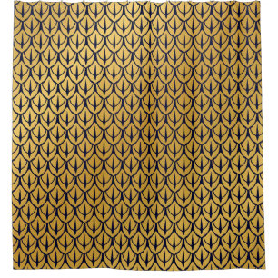 Rideaux De Douche Écailles de dragon Art Déco - Écailles bleues et d