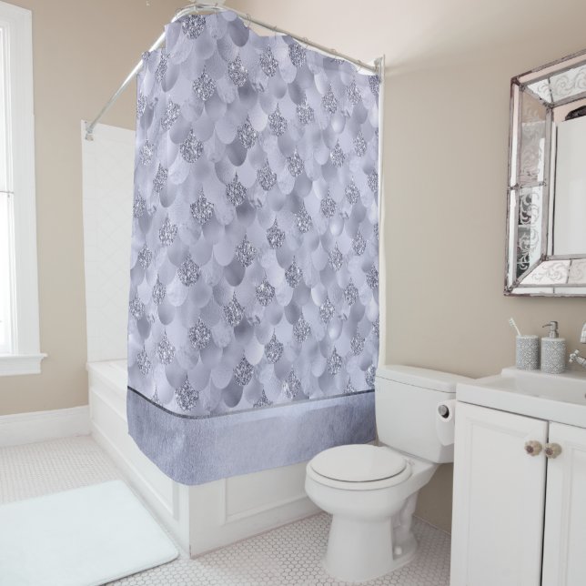 Rideaux De Douche Échelles Chic Mermaid | Dusty Lavender Purple Lust (En situation)