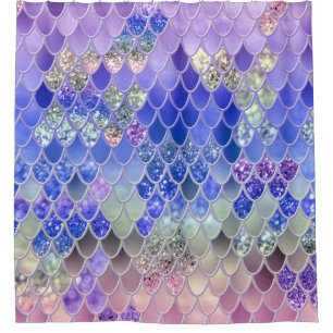 Rideaux De Douche Échelles de Parties scintillant de sirène d'été #3