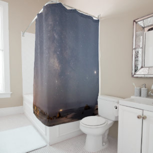 Rideaux De Douche Éclipse lunaire & Voie lactée   Bandon Beach Orego