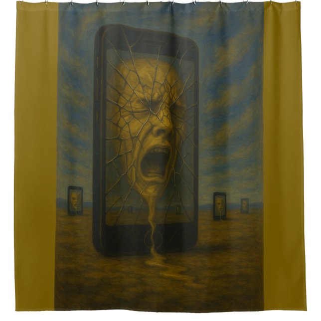 Rideaux De Douche Écran Dystopian Phone (Devant)