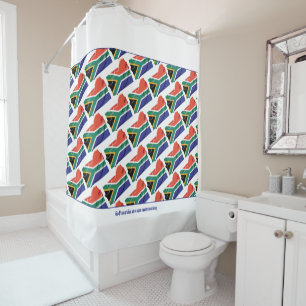 Rideaux De Douche Écriture chrétienne DRAPEAU D'AFRIQUE DU SUD